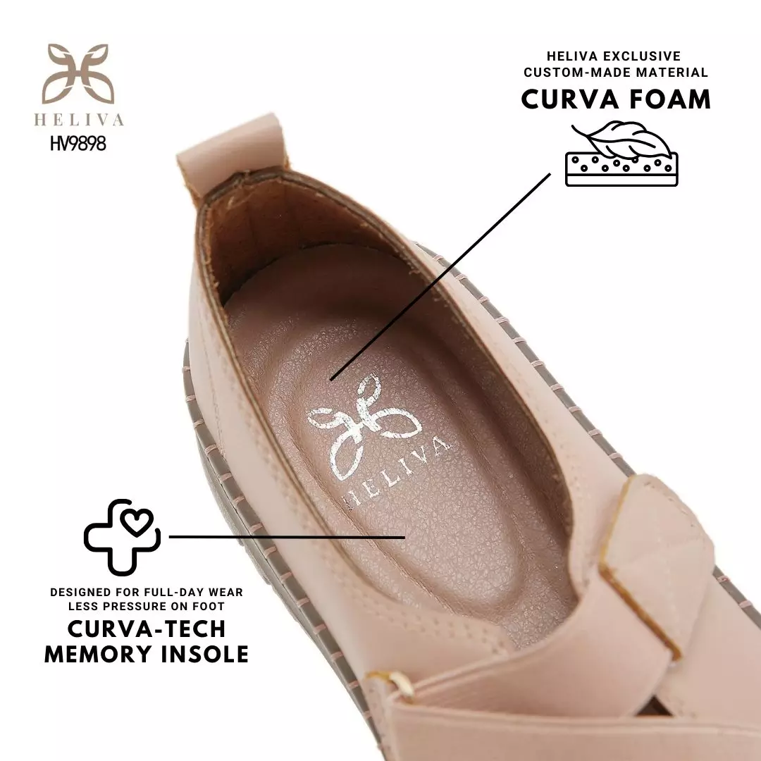 Heliva Avenna Slip-On Flats with Elastic Cross Straps HV1258