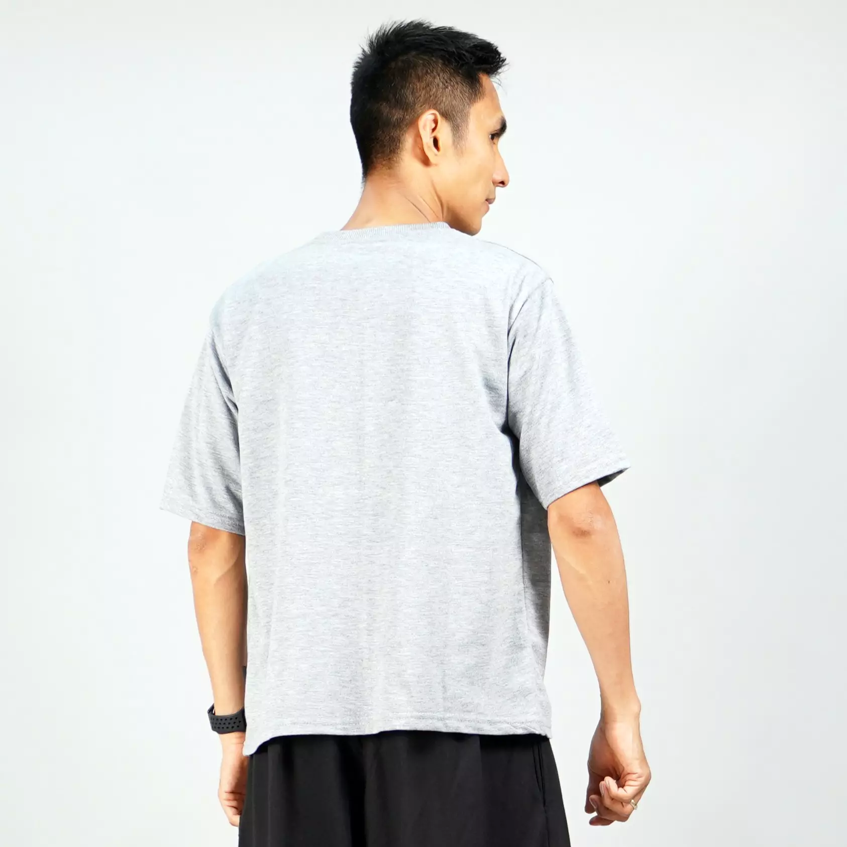 GEORGE Kaos Polos Pria Kaos Santai Kaos Casual Basic T-Shirts Short Sleeve - ABU MUDA