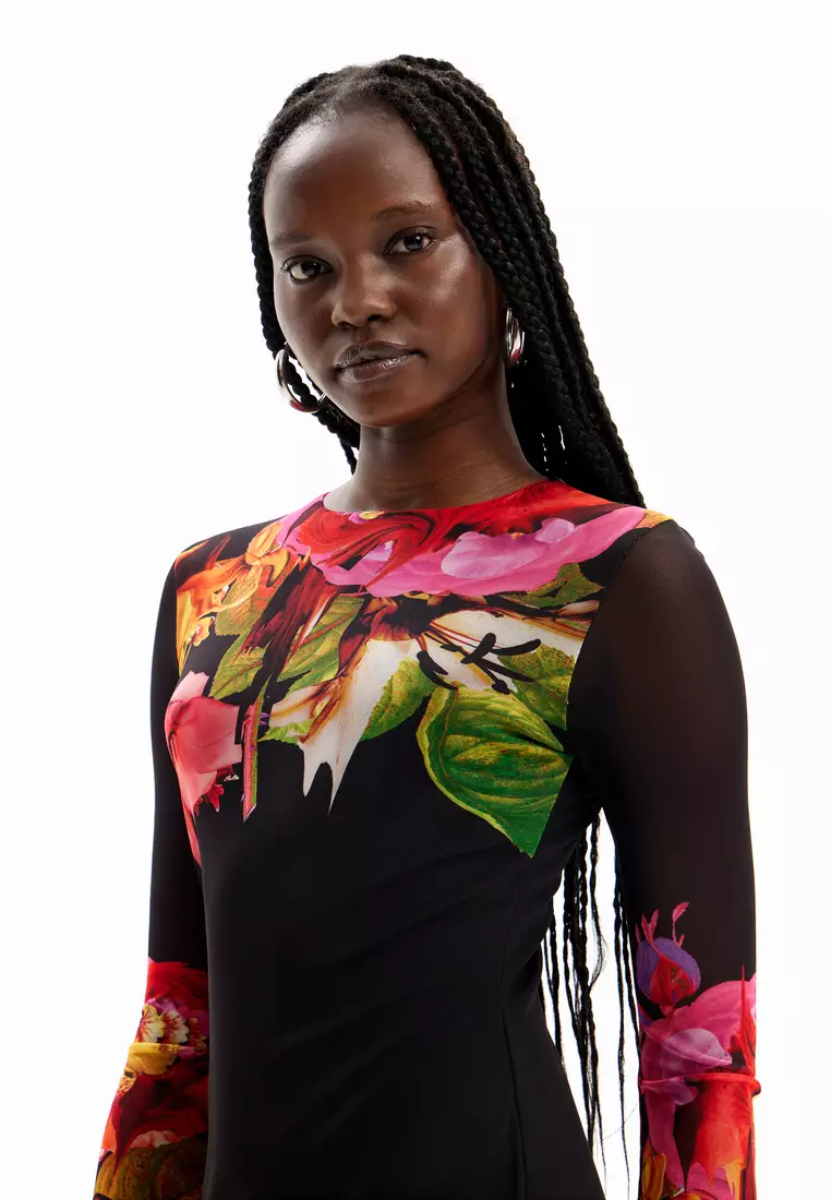 Buy Desigual M. Christian Lacroix floral tulle dress 2026 Online | ZALORA