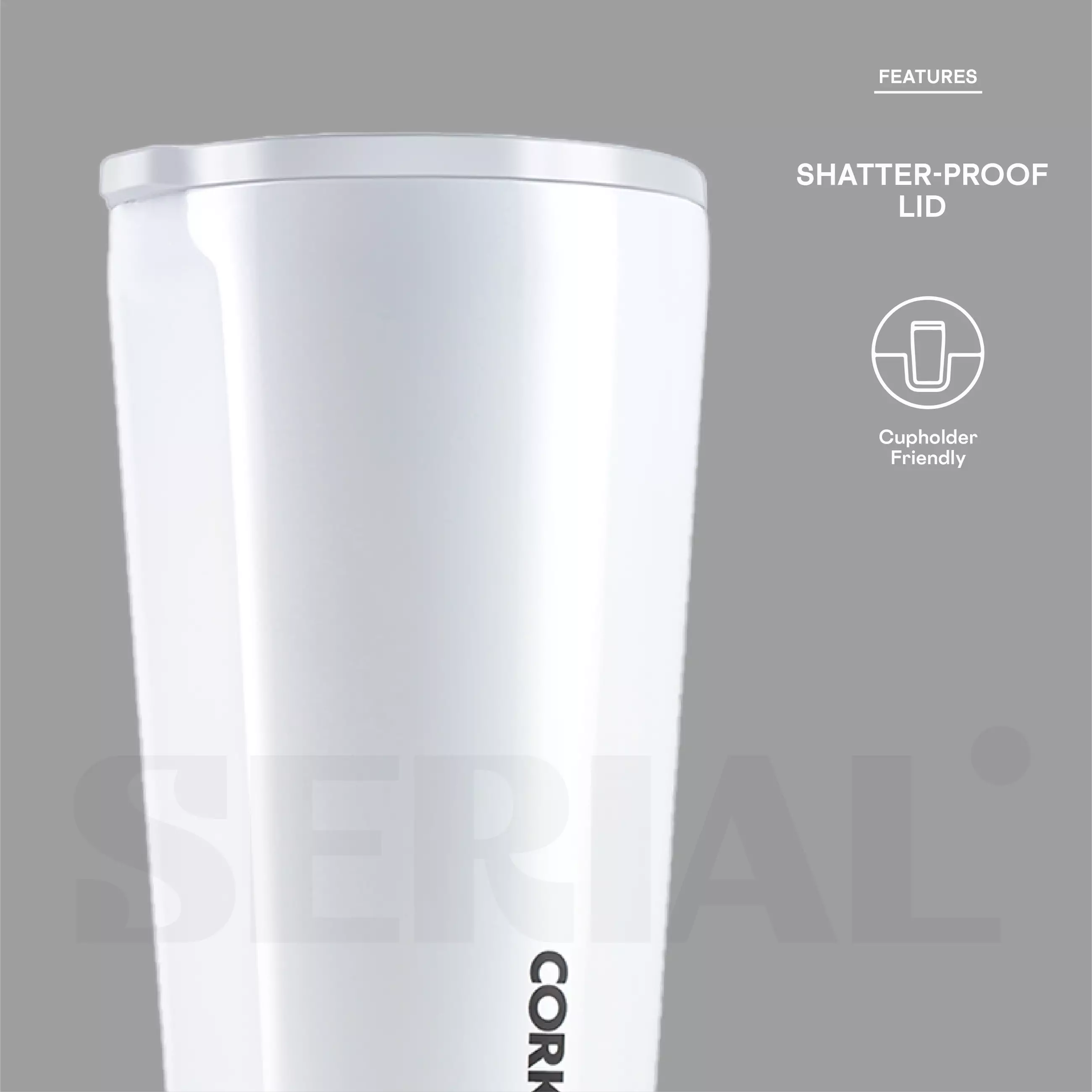 CORKCICLE® Tumbler 16oz - Dipped Modernist White