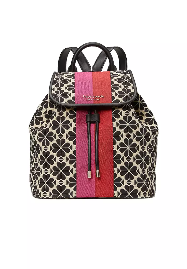 Buy Kate Spade Spade Flower Jacquard Stripe Sinch Medium Flap Backpack