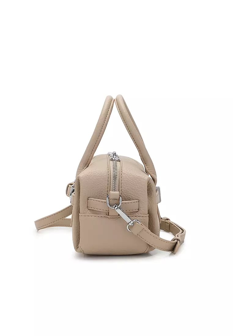 Women's Top Handle Bag / Sling Bag / Crossbody Bag / Shoulder Bag (Tas Tangan Wanita / Tas Selempang Wanita / Tas Bahu Wanita) - Krem