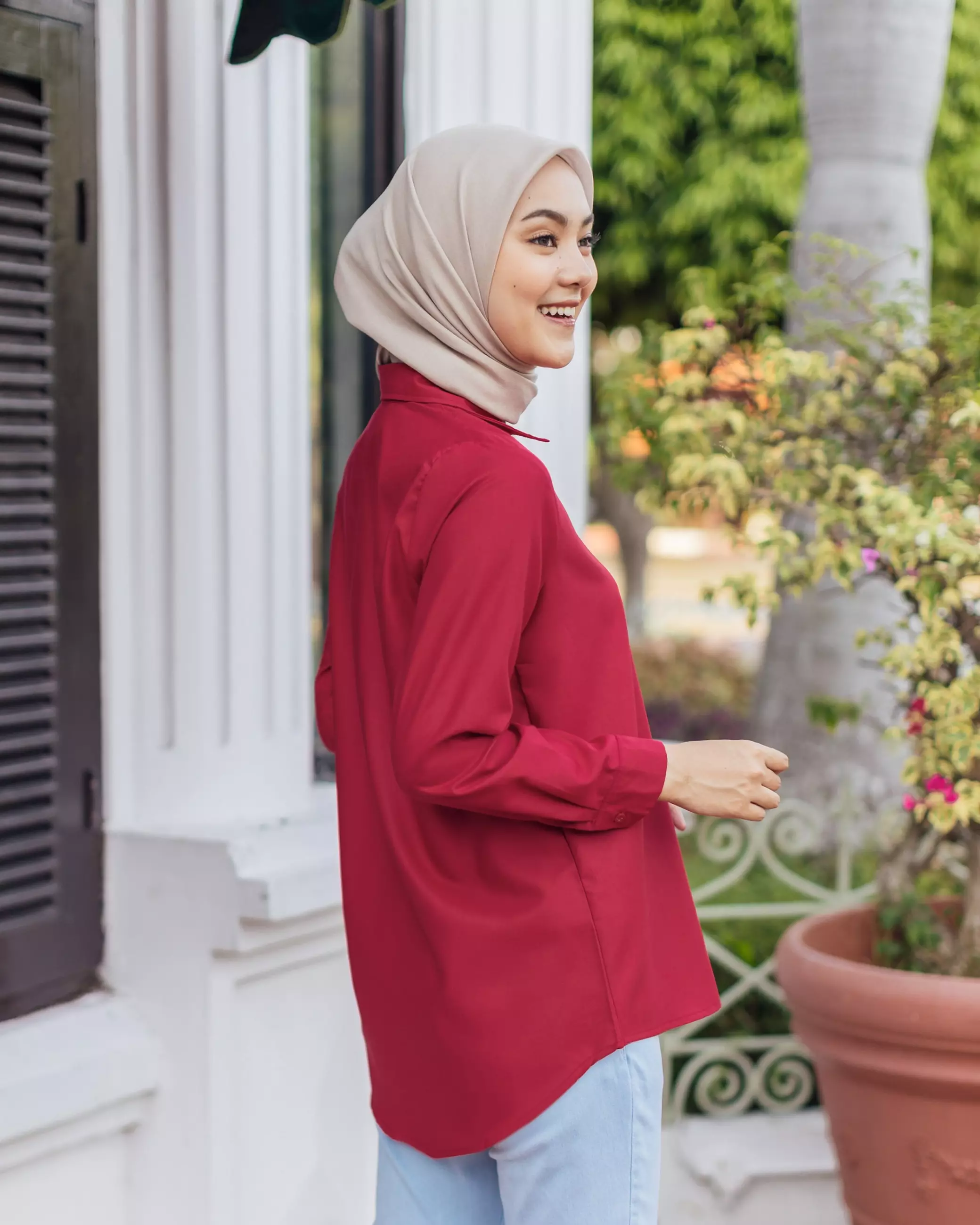 Geulis.id DAILY SHIRT RED SERIES (3 warna) Top - MAROON