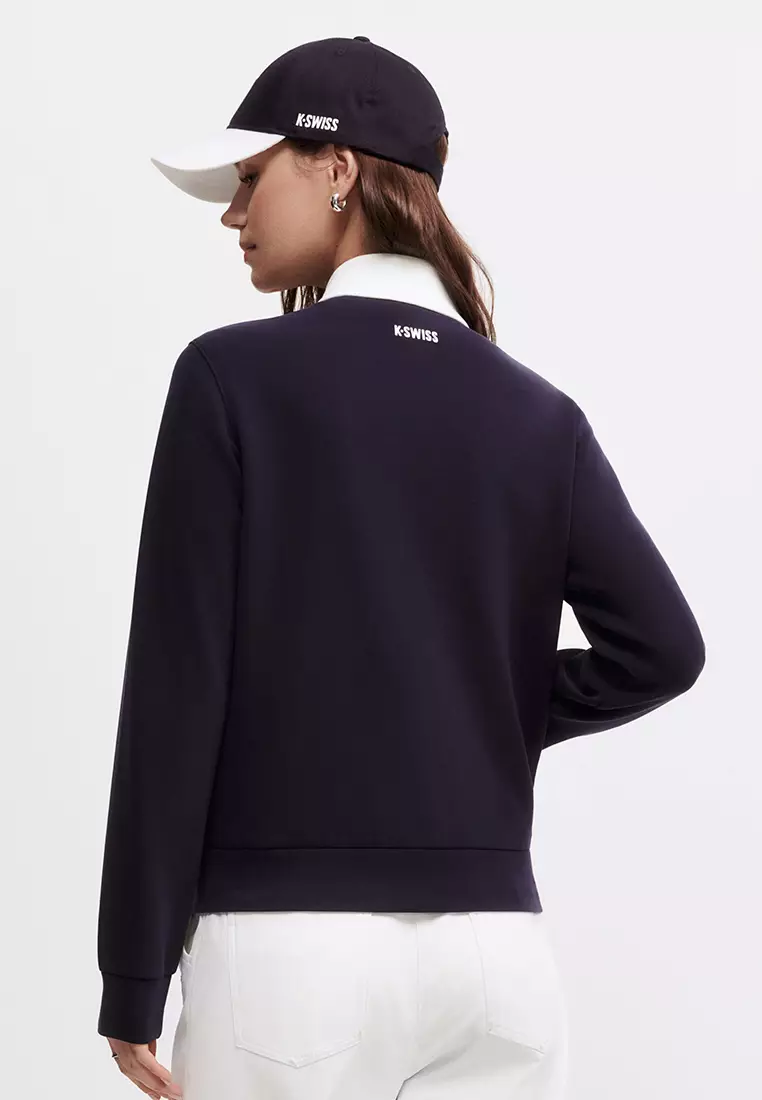 WOMEN'S K-SWISS LOGO COLOR BLOCK KNITTED JACKET