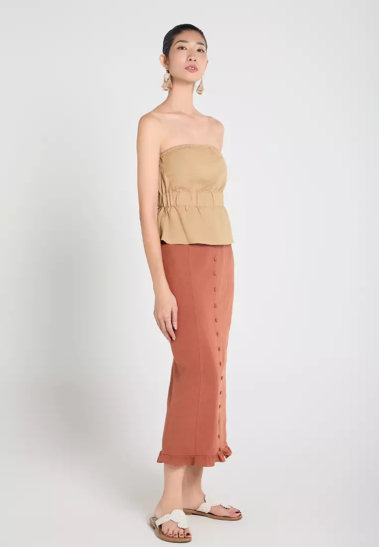 Linen Bustier Top