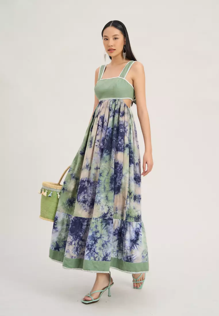 Light Moss Green Maxi Dress