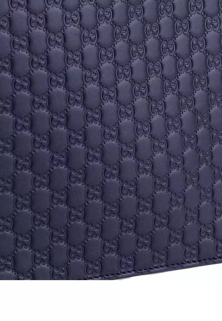 Buy Gucci Unisex Micro GG Leather Clutch Navy 544477 2026 Online