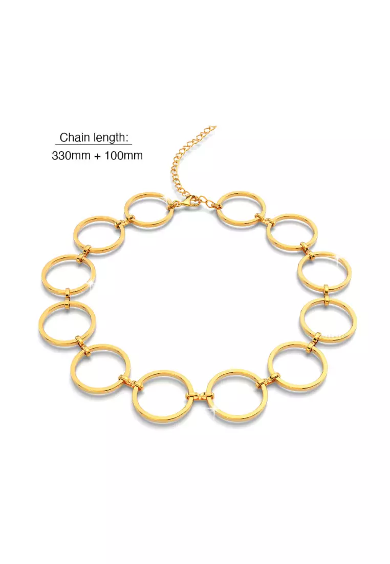 Open Circle Choker Necklace