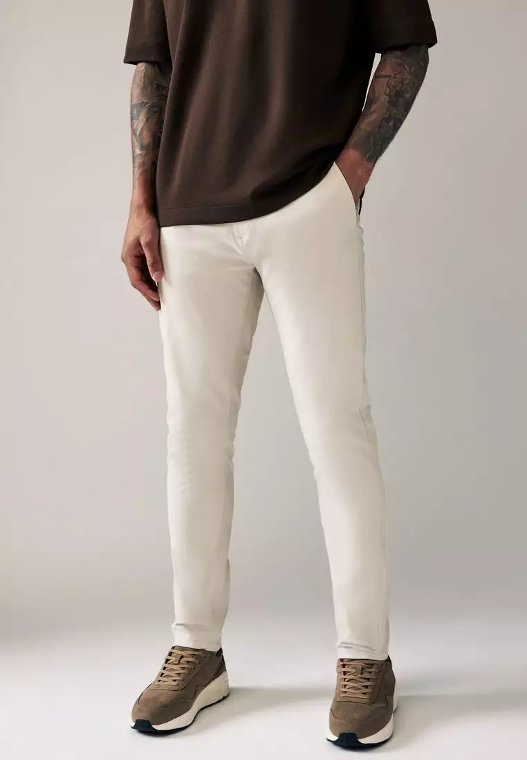 Skinny Fit Stretch Chino Trousers