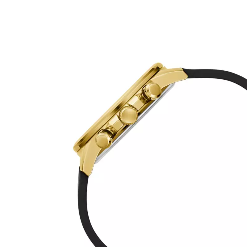 Jam Tangan Pria Guess Multi-function GW0913G2 Men Black Dial Black Silicone Strap