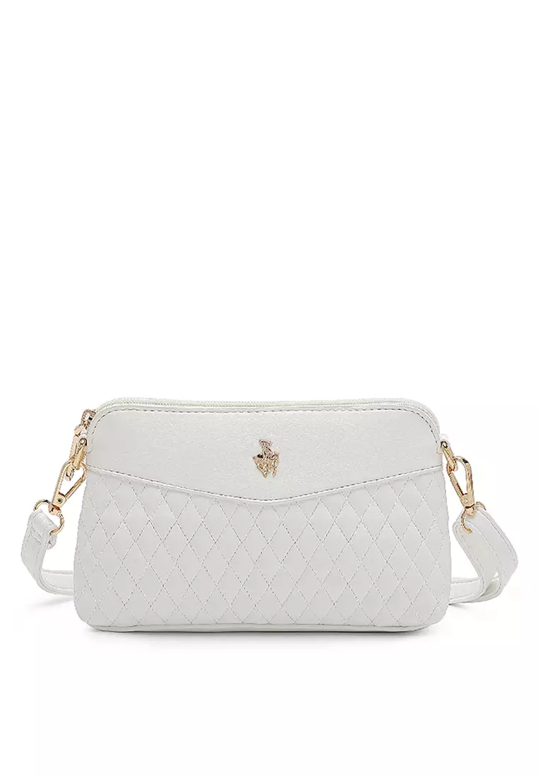 White quilted clearance crossbody