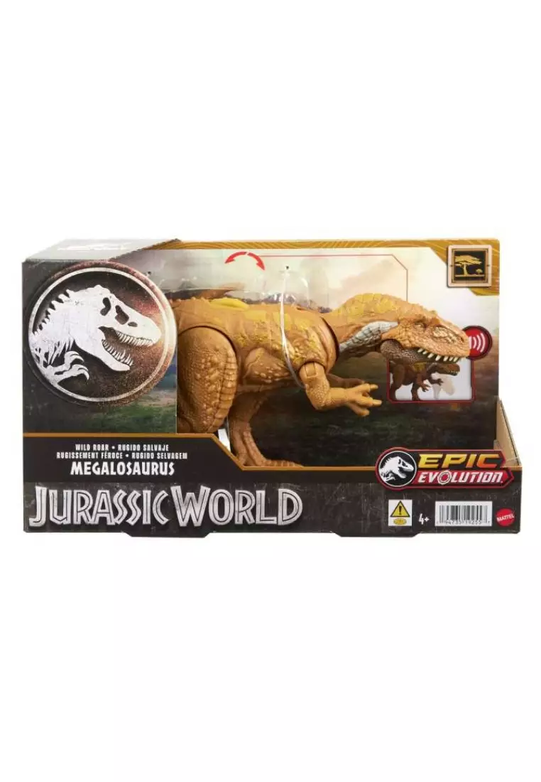 Jurassic World Wild Roar Dinosaur, Megalosaurus Action Figure Toy With Sound
