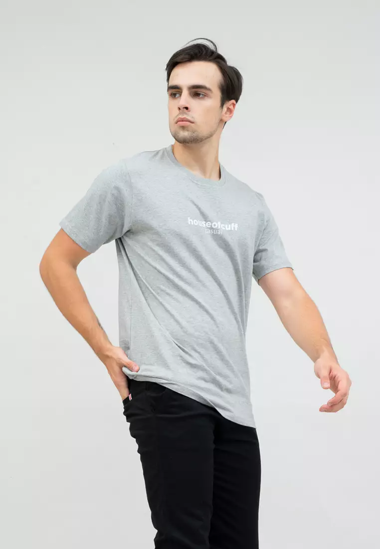 kaos pria lengan pendek dream abuabu size jumbo houseofcuff