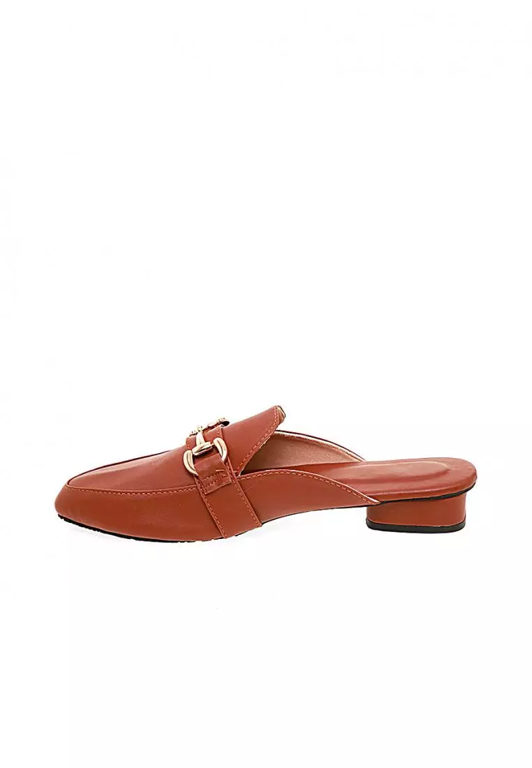 Itari Heels Slop Design Classic Sepatu Hak Wanita Quality Premium - Mocca