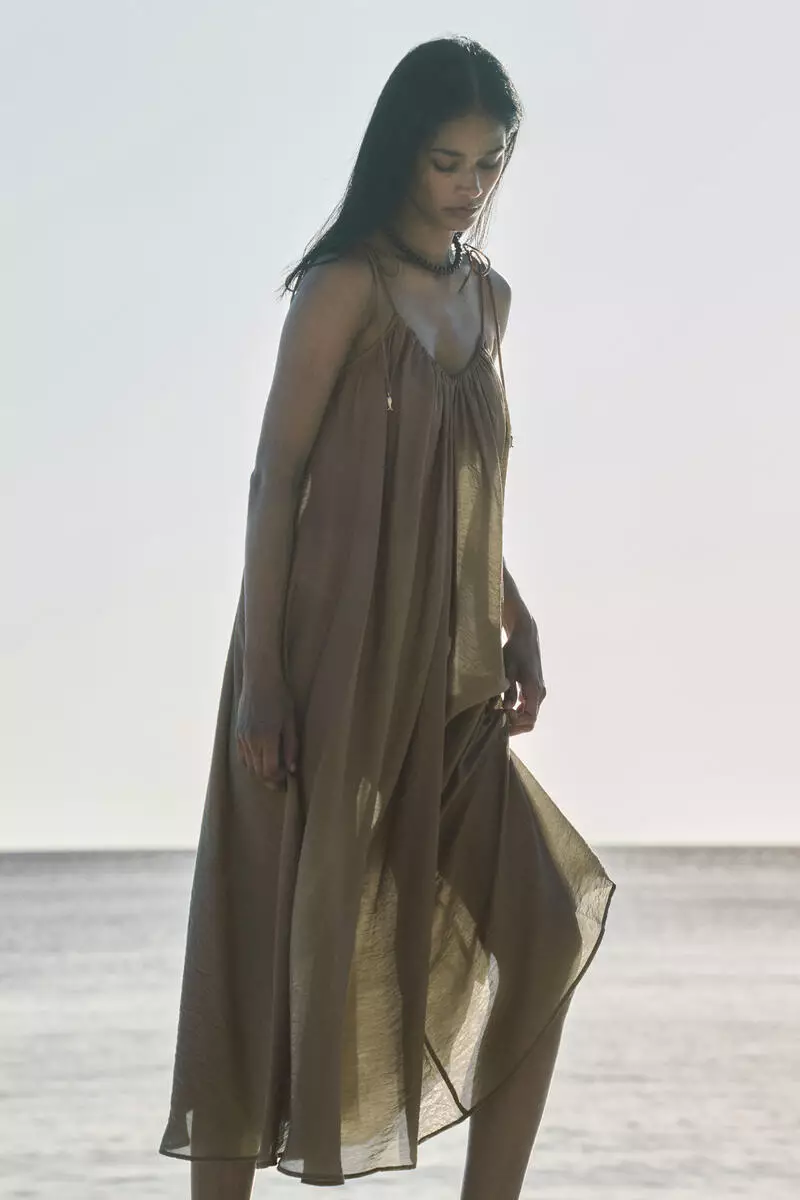 olive green chiffon dress Basic Linen Shift Dress Hunter Green 10 main image 1