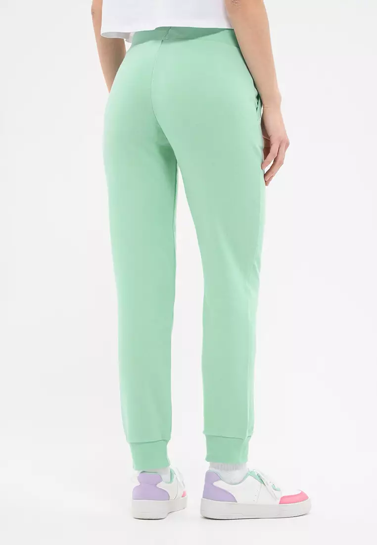 Elasticated Ribbed Band Sweatpants For Women