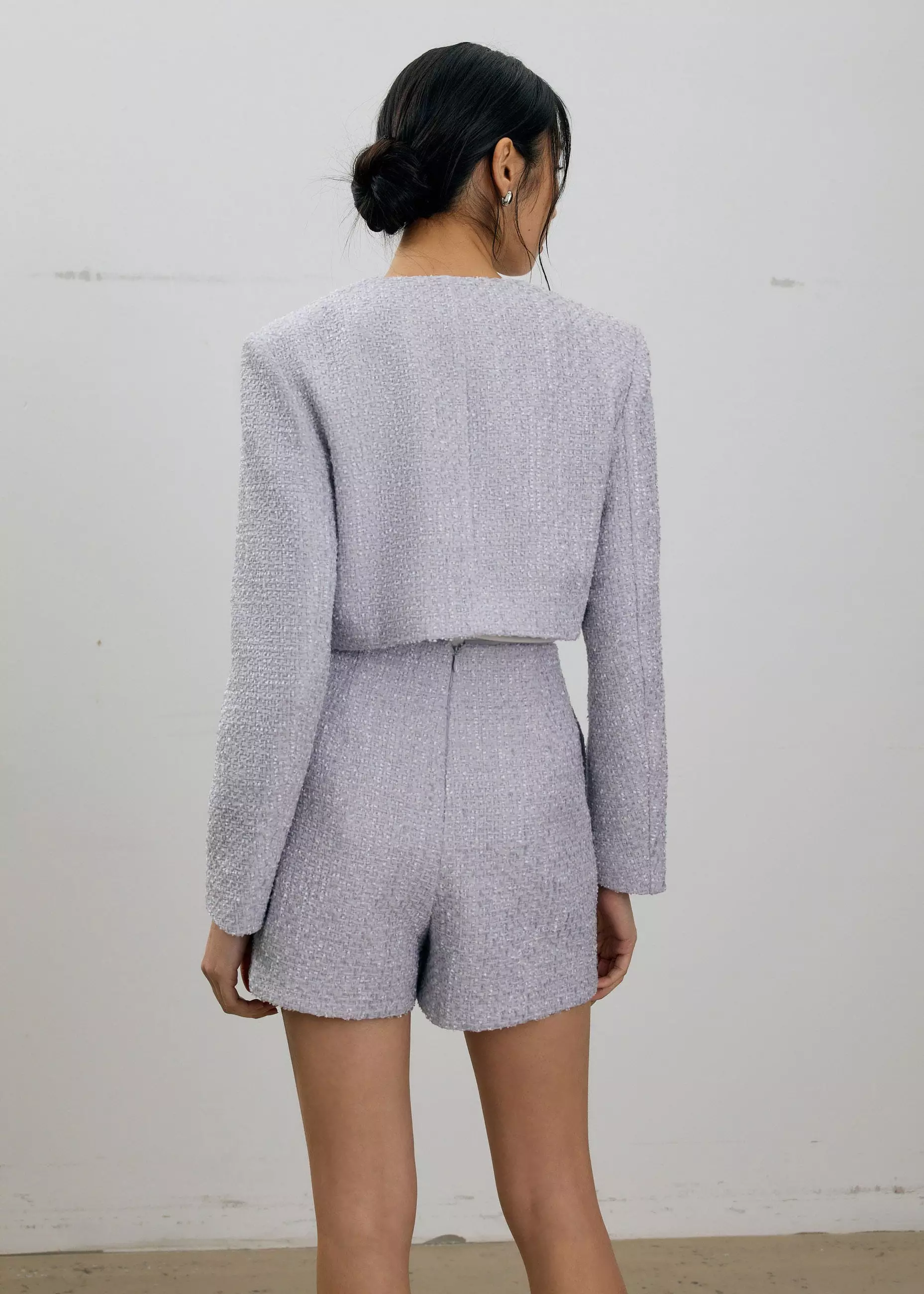 Jaket Wanita - RuchedReady® Fumiko Ribbon Tweed Crop Jacket