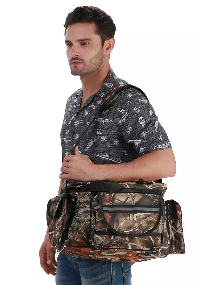 Frans Tas Perlengkapan Memancing Unisex Portable Fishing Bucket 50CM Material Nylon ORIGINAL - Camouflage