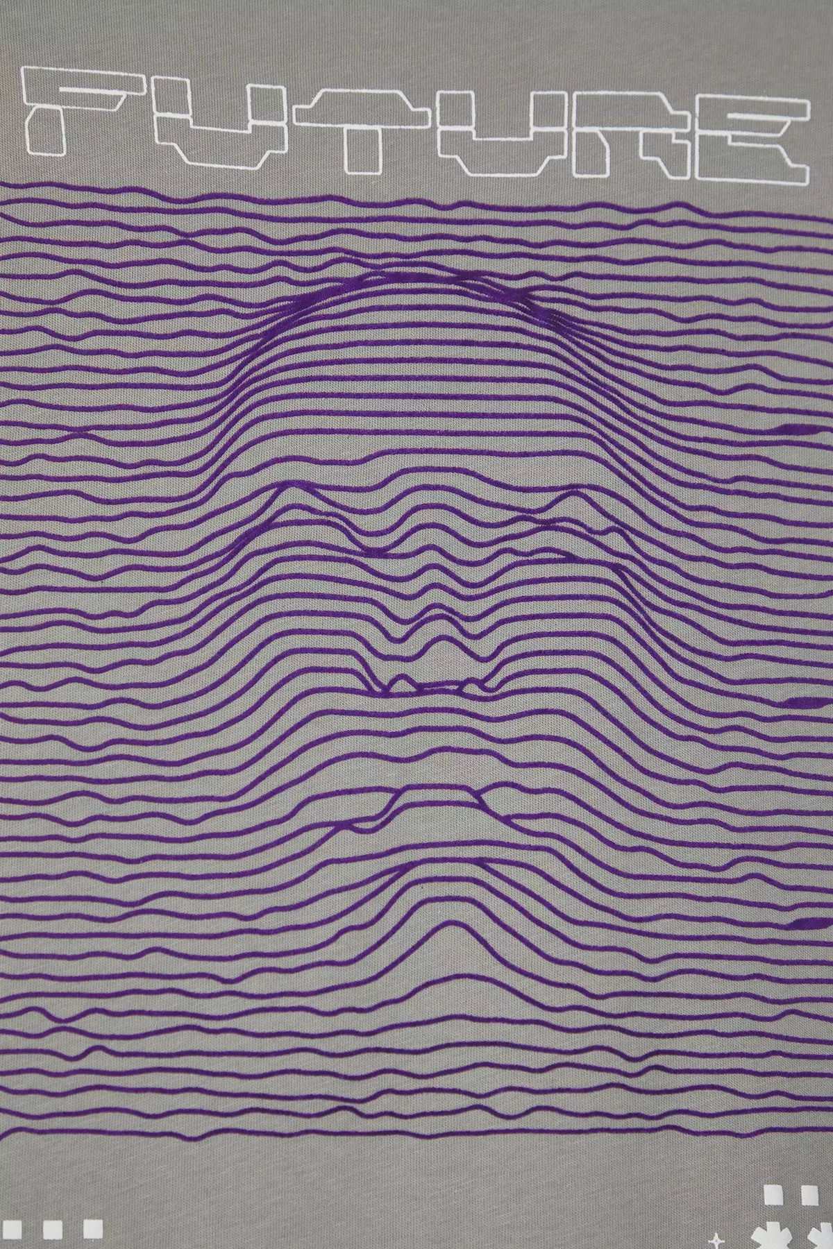 Grey Oversize/Wide Cut Puffy Printed 100% T-Shirt TMNSS23TS00171