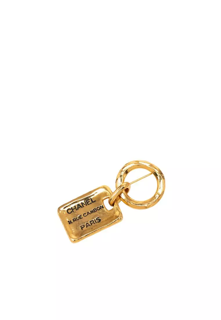 Chanel Pre-Loved Chanel Gold Plated 31 Rue Cambon Tag Brooch 2026