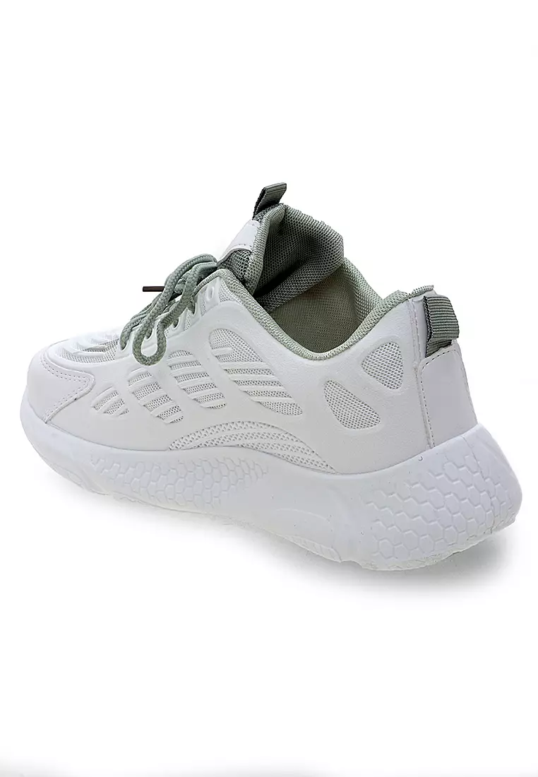 Sepatu Wanita Design Sport Sneakers Women Dual Tone Color - Hijau