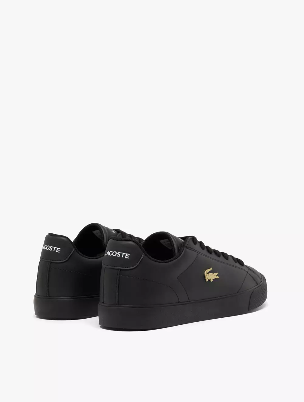 Jual Lacoste Men's Lerond Set Leather Sneakers Black Original