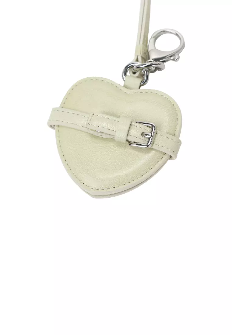 Heart Mirror Charm - Beige