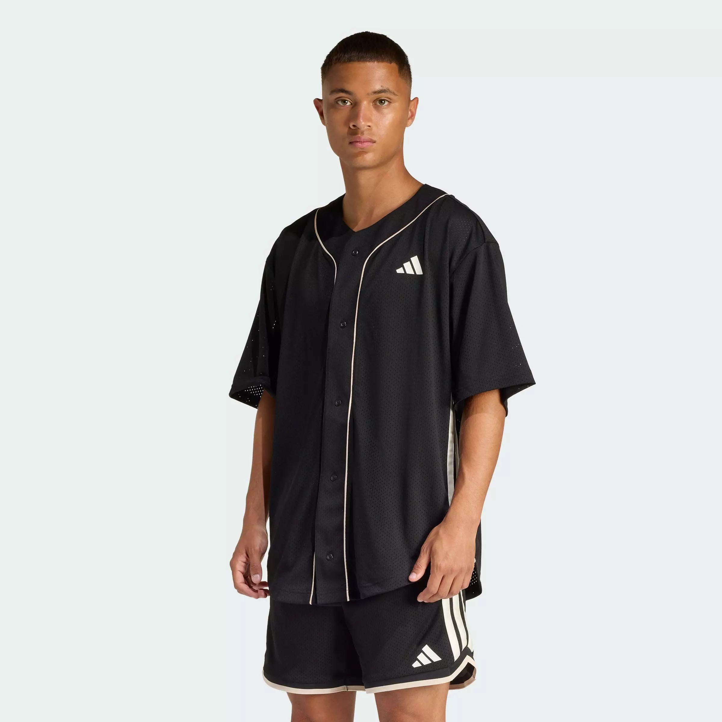 Buy ADIDAS Lifestyle STADIUM MESH BASEBALL SHIRT Men Black JZ6923