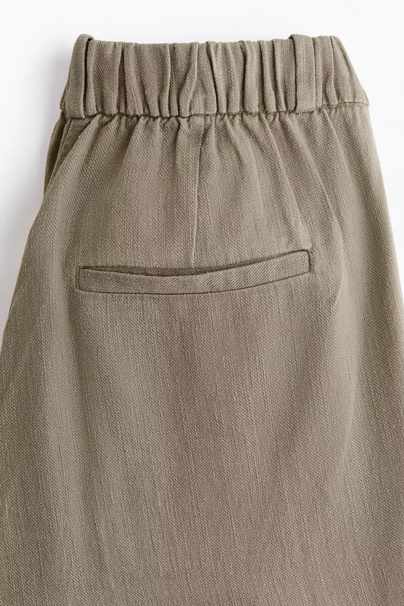 MAMA Linen-blend tailored trousers