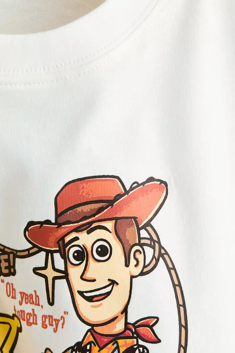 Printed cotton vest top