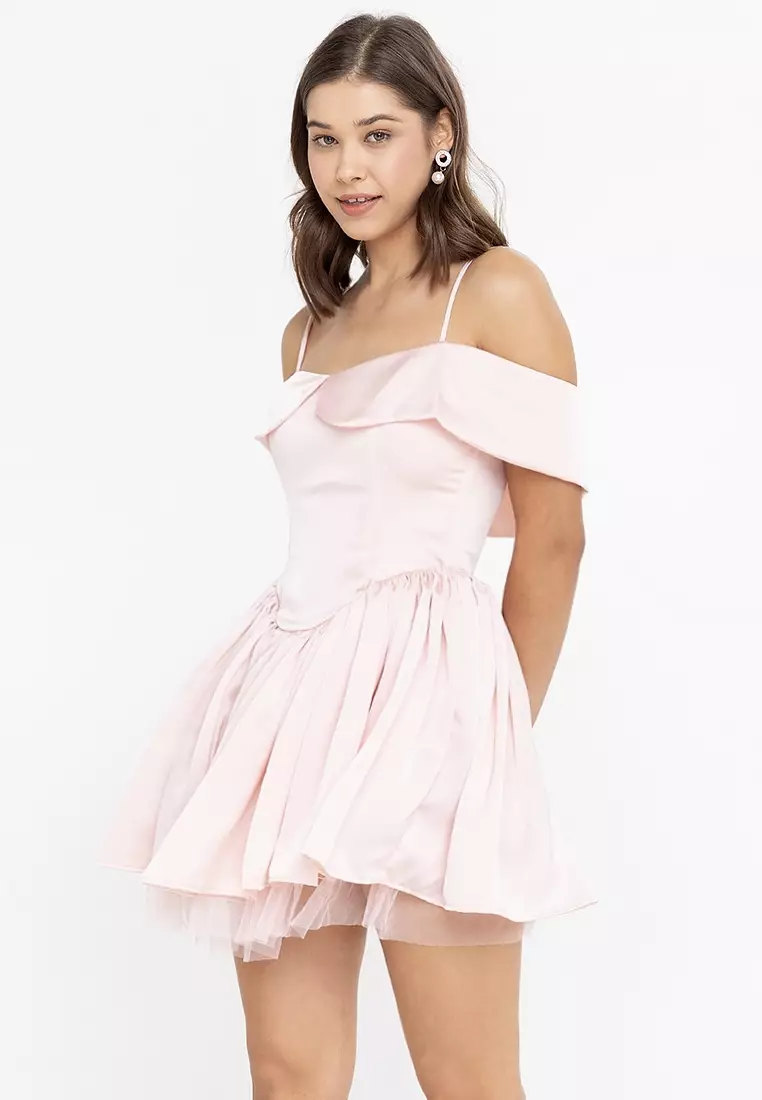 Clara Belle Off-The-Shoulder Corset Mini Dress