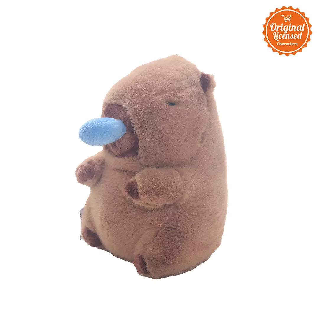 Boneka Sit Kapibara Tali Ingus Brown 23 cm