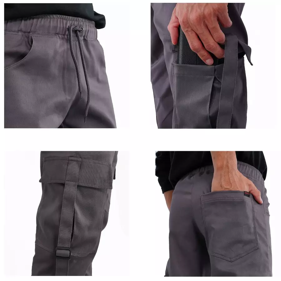 OKECHUKU Firman Celana Cargo Pria 3/4 Cargo Jogger Ankle Cargo Slimfit