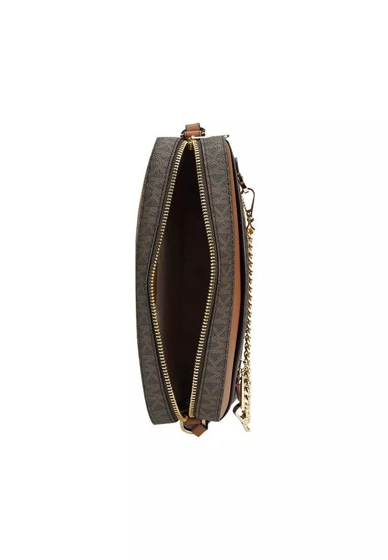 Jet Set Large Logo Crossbody Bag In Brown 35S1GTTC9B