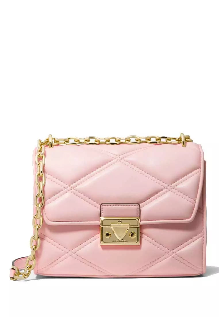 MICHAEL KORS Michael Kors Serena Small Quilted Faux Leather Crossbody