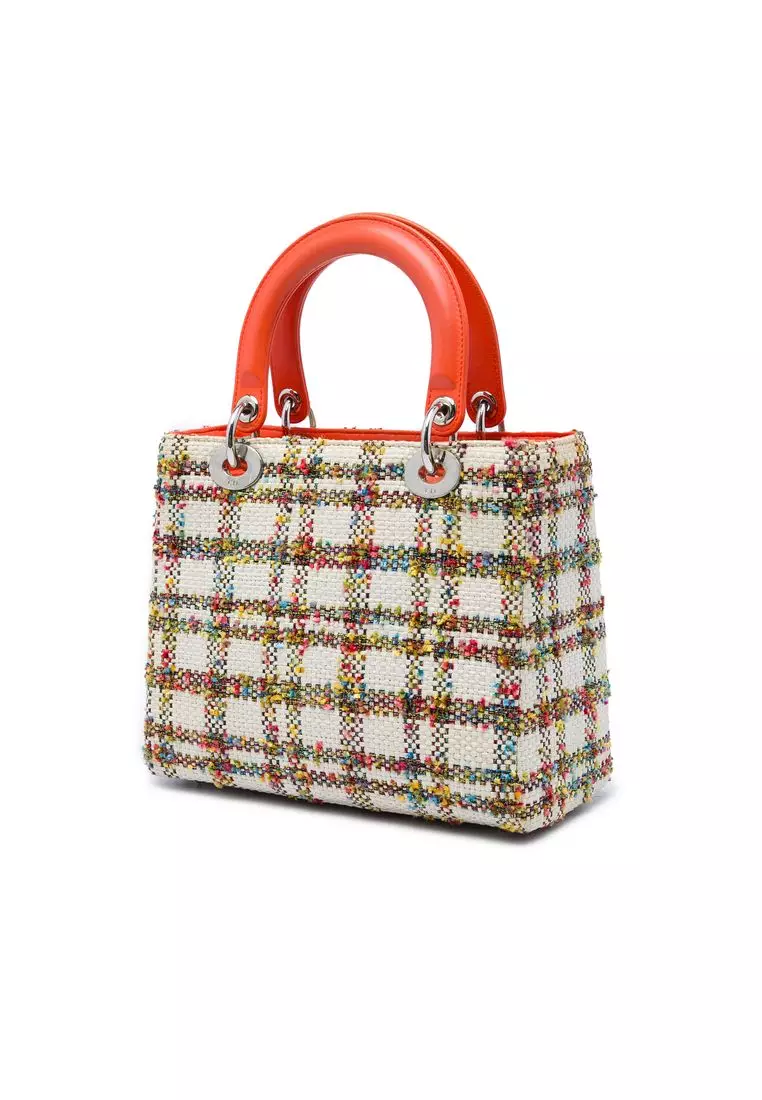 Pre-Loved Dior Medium Tweed Lady Dior