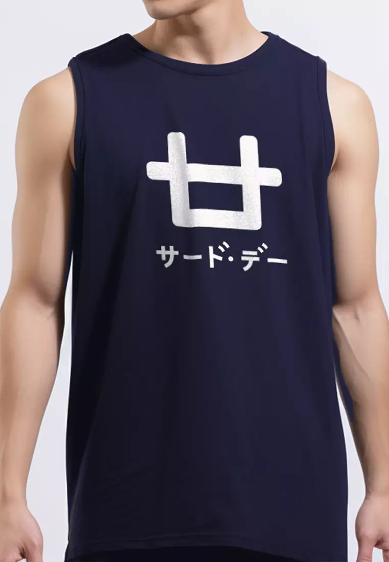 MTH80 Kutung Pria Casual HKR Logo Navy