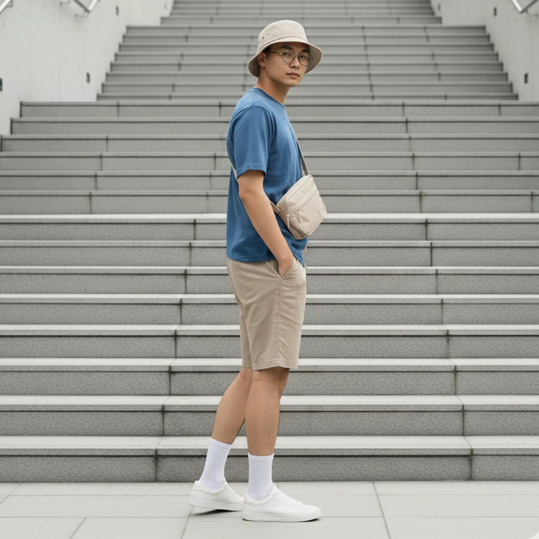 Kale PLUTO DENIM T-shirt Cotton Cloudy Boxy Fit - Kaos Korea - Atasan Kaos Pria - Kaos Basic Pria