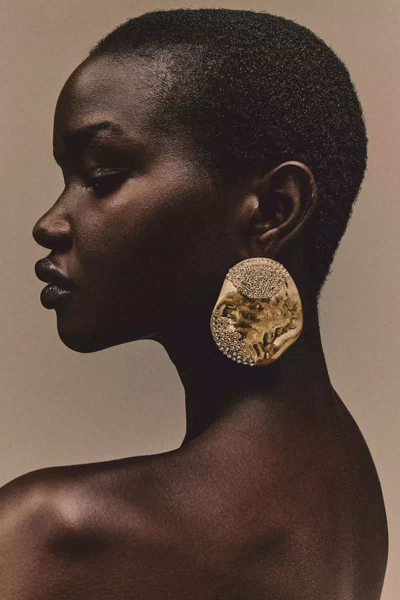 Rhinestone-embellished earrings