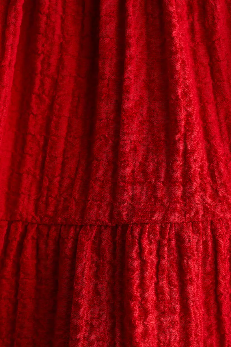 Tiered seersucker skirt
