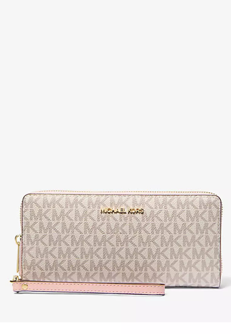 White and gold michael kors wallet outlet