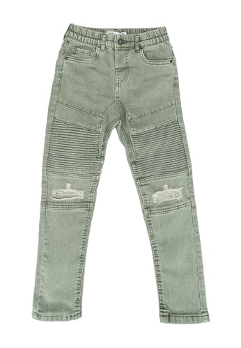 Cotton On Kids green Skinny Fit Moto Jeans AF17CKAD5B15A2GS_1