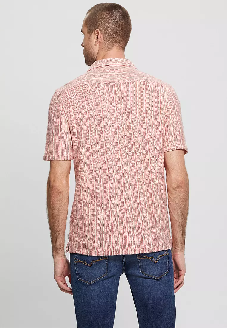 Buy Guess Short Sleeves Mojave Knit Jacquard Shirt 2023 Online