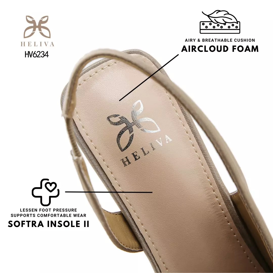 HELIVA LOWIN Formal Satin Heels with Refined Pointed Toe & Slingback Fit HV6234