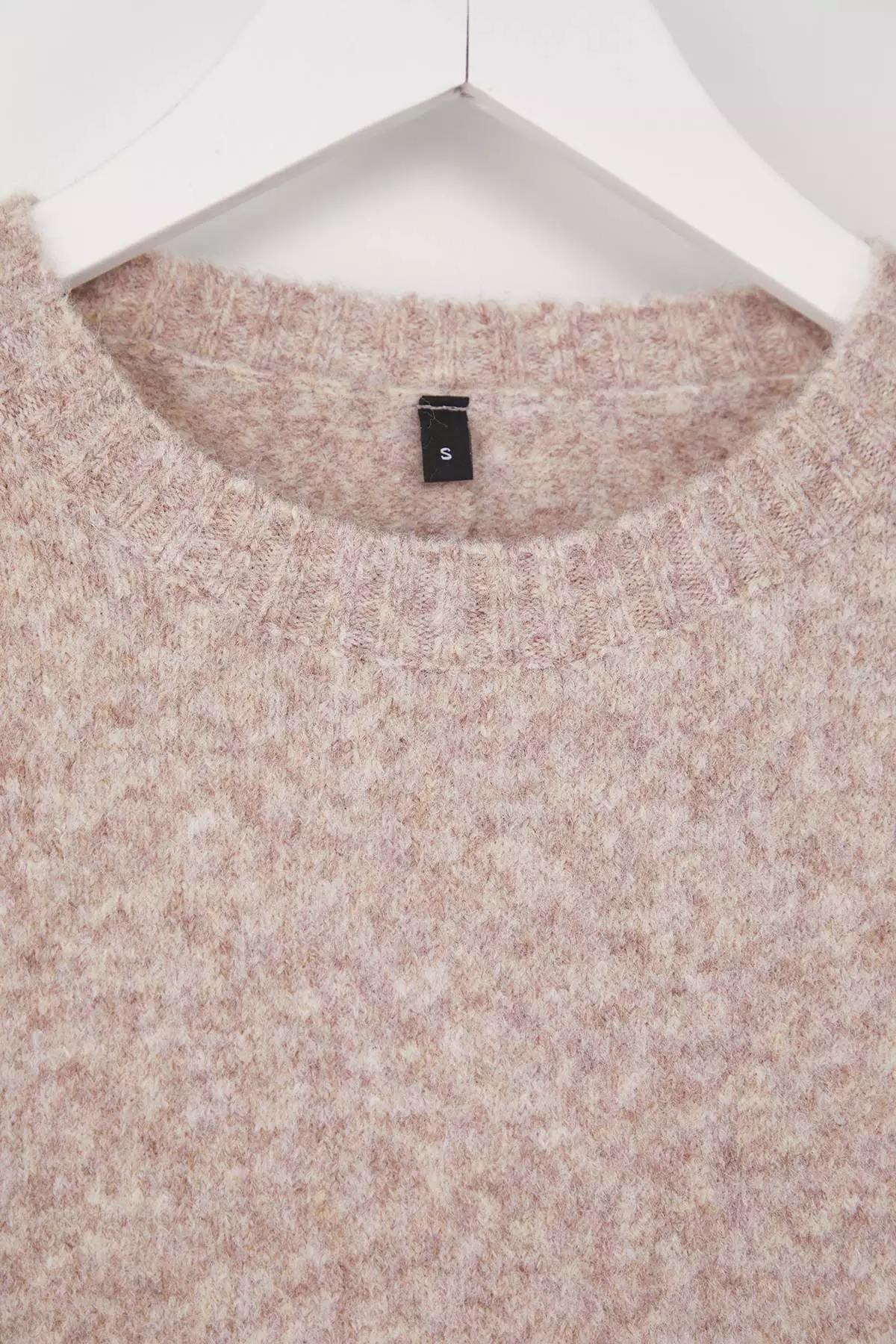 Wardrobe Essentials Mink Wool Blend Fuzzy Premium Yarn Loose Knit Sweater | Twoaw26Kz00125