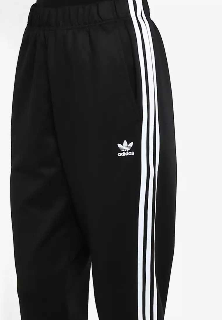 black and blue adidas joggers