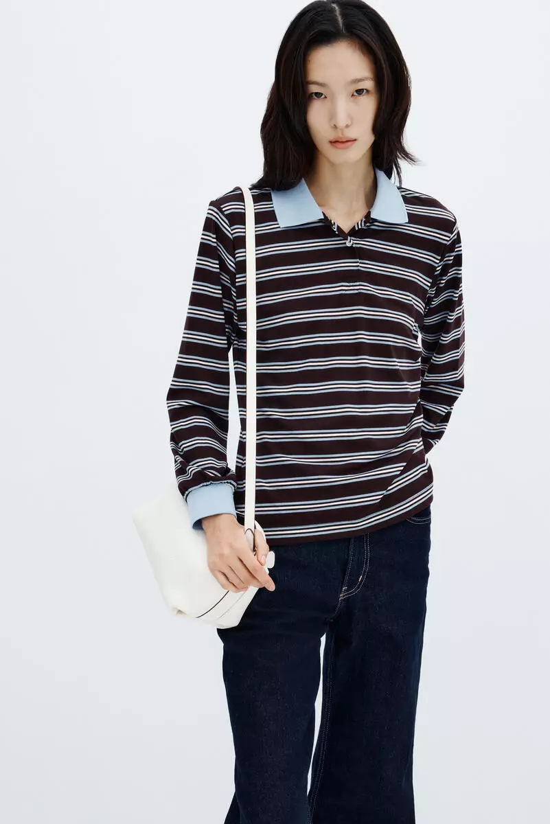 Drawstring-detail polo shirt