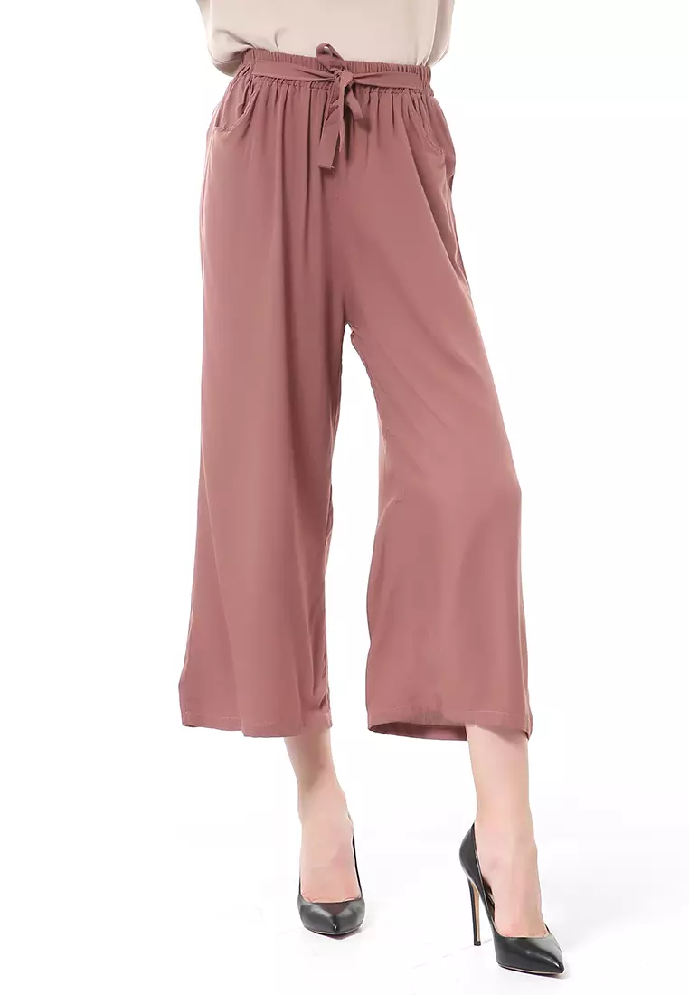 Stella Celana Panjang Casual Wanita Kulot Loose Pants Homewear Material Rayon ORIGINAL - Milo