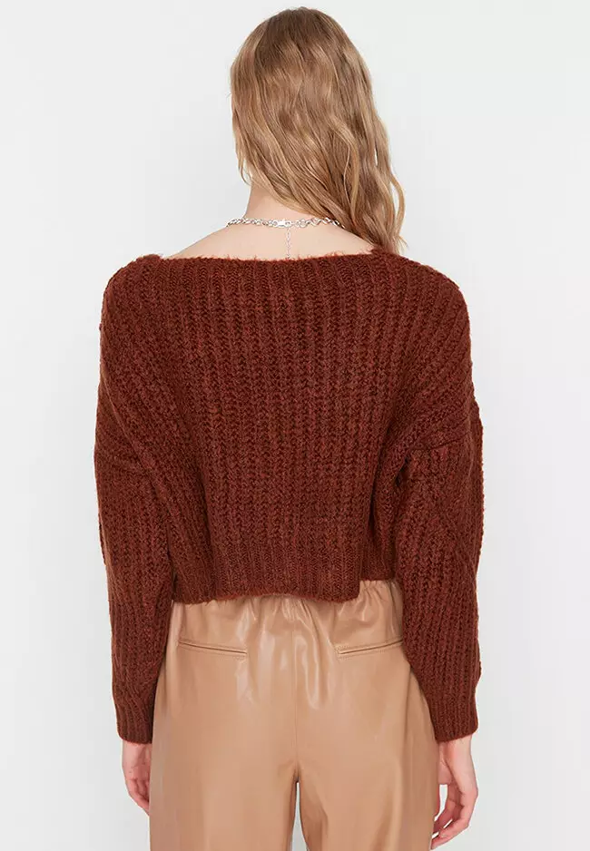 Chunky knit cropped on sale cardigan