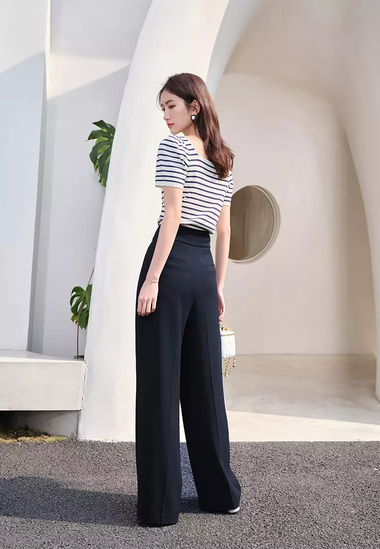 High Waist Wide Leg Smart Formal Pants